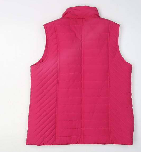 Womens UK Size 14 M&Co Pink Puffer Jacket