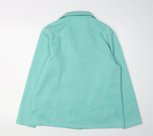 Damart Women's Green Shawl Blazer Size 14/16 Lined