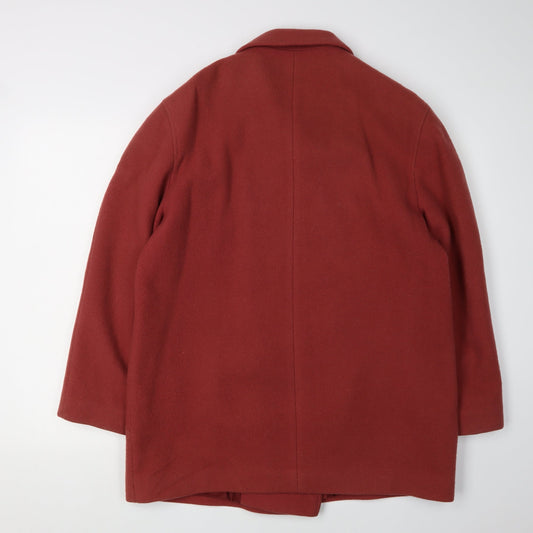 Womens UK Size 14 Eastex Red Pea Coat
