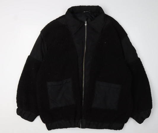 Womens UK Size 12 PRETTYLITTLETHING Black Basic Jacket