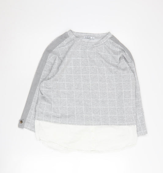 Womens UK Size 12 Stradivarius Grey Pullover Jumper