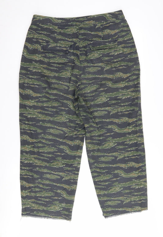 Womens UK Size 12 ASOS Relaxed Fit Casual Green Trousers