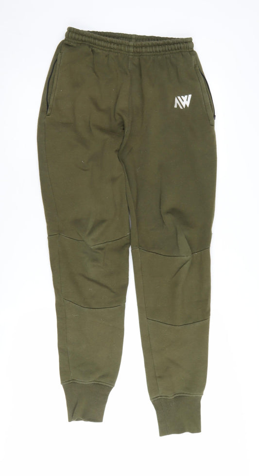 Mens UK Size L Aspire Wear Regular Fit Jogger Green Trousers