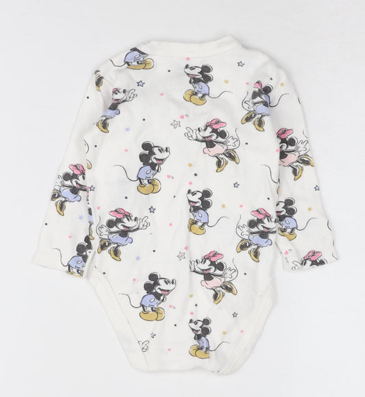 Disney Baby Unisex White Mickey Babygrow 18 Months
