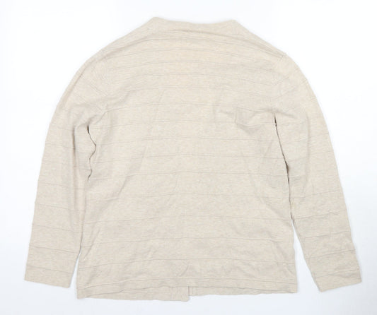 Eastex Women's Beige Cardigan Size 12 V-Neck Knit