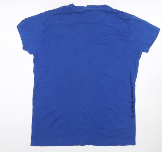 Jack & Jones Men's Blue Graphic T-Shirt, XL, Short Sleeve