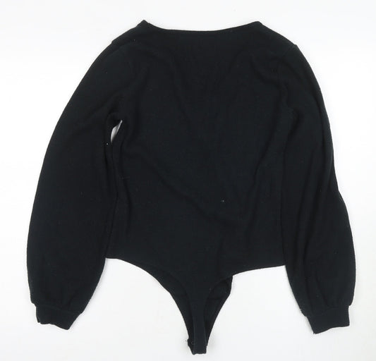 Abercrombie & Fitch Women's Black Bodysuit L V-Neck