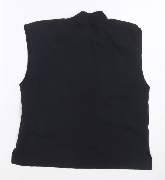 Champion Black Unisex Tank S - Mock Neck Jersey Basic
