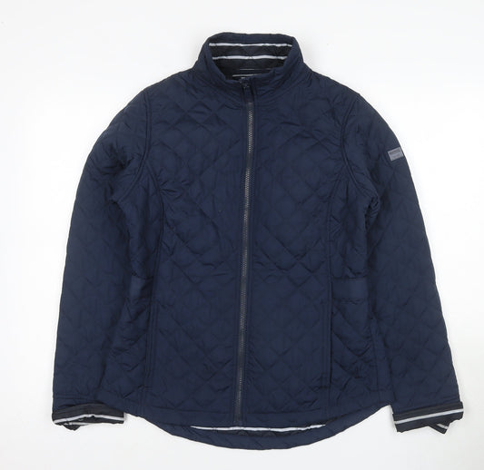 Womens UK Size 10 Regatta Blue Quilted Coat