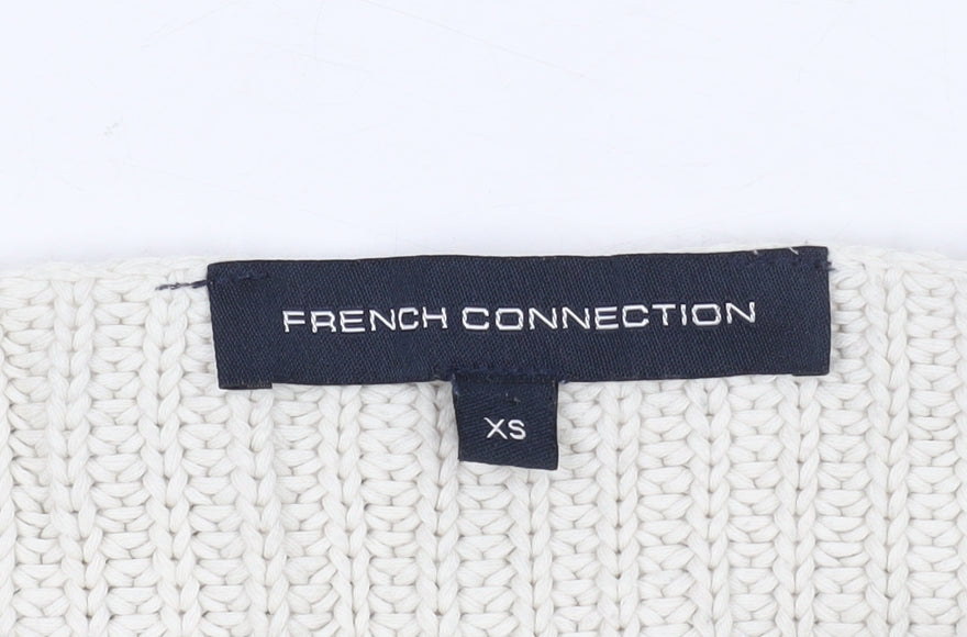 Womens UK Size XS French Connection Ivory Pullover Jumper