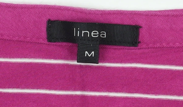 Womens UK Size M Linea Pink Basic T-Shirt