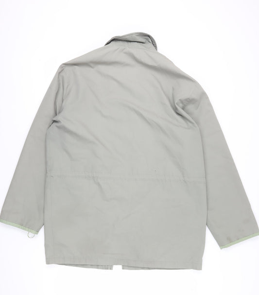 Aldon Men's Grey Basic Jacket L Collared Zip Casual