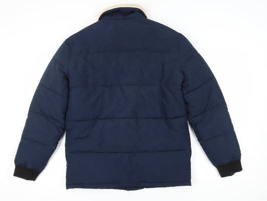 Mens UK Size M Marks and Spencer Blue Puffer Jacket