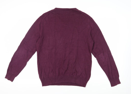 Crew Clothing Co. Men's XL Purple V-Neck Pullover Jumper