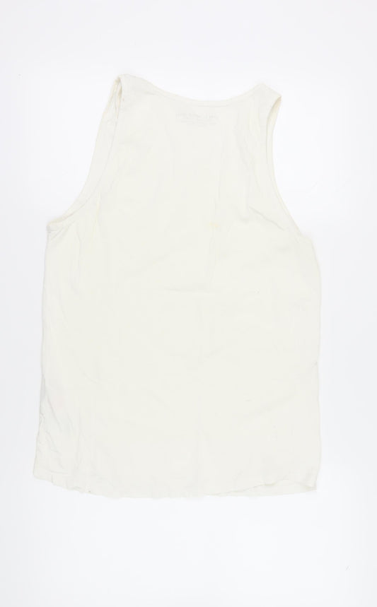 Jack & Jones Men’s White Sleeveless T-Shirt L
