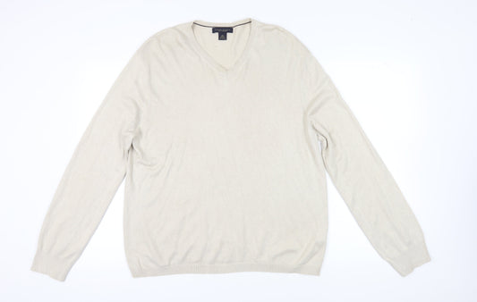 Unisex Adults UK Size L Banana Republic Beige Pullover Jumper
