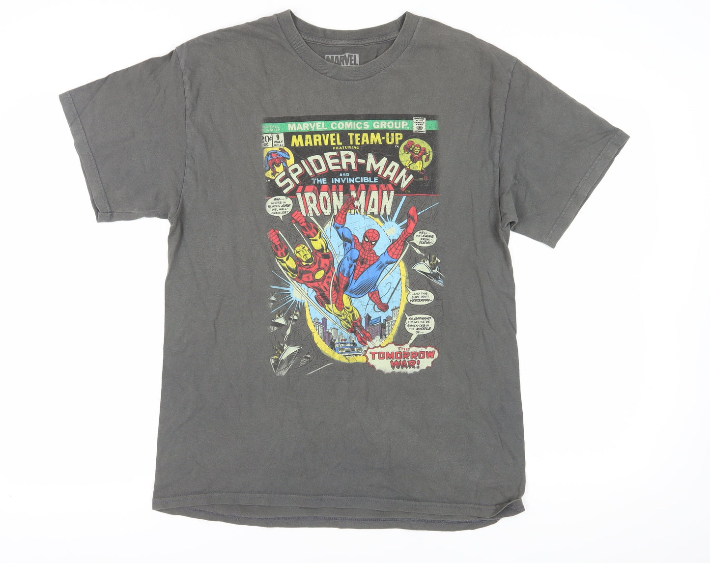 Marvel Comics Men’s Grey Spider-Man Graphic Tee L