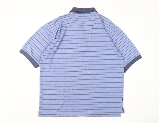 Head Men's Blue XL Striped Polo Shirt - Classic Casual Style