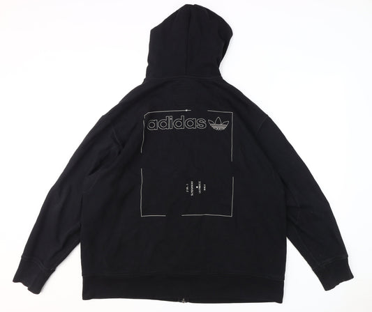 Adidas Men's Black XL Full Zip Hoodie