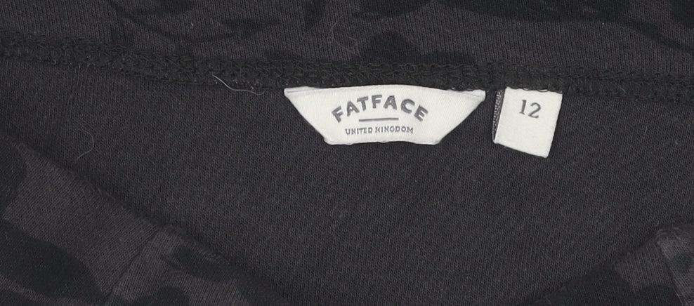 FatFace Women's Black Floral Pencil Skirt Size 12