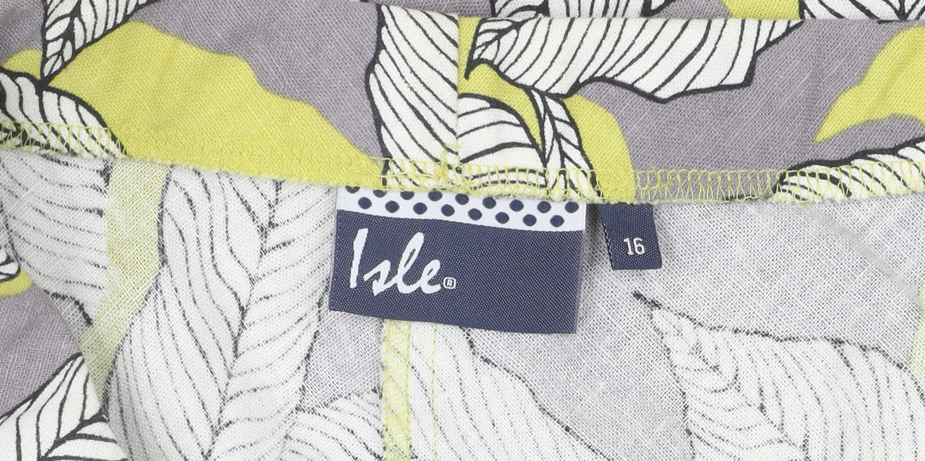 Isle Women's Multicoloured A-Line Skirt, Size 16