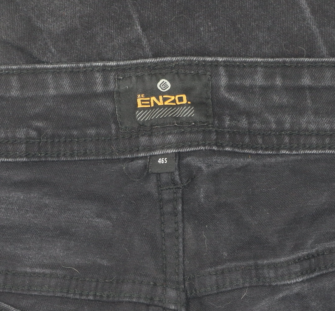 Z.E. Enzo Men's Black Straight Jeans 46