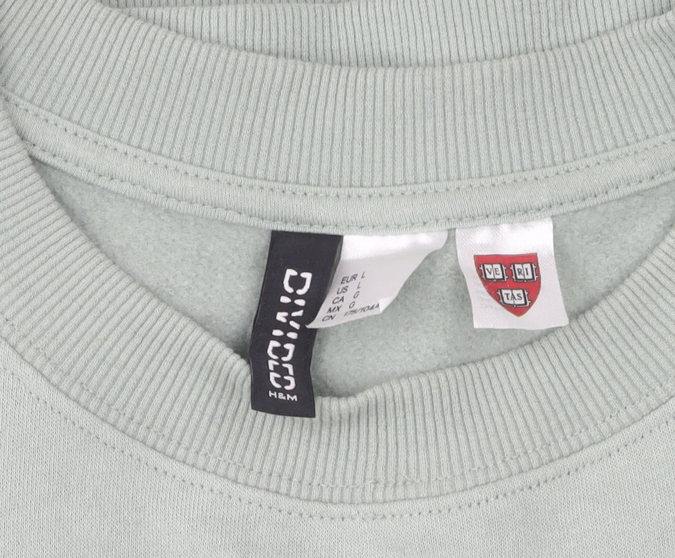 Additional view of H&M unisex green pullover sweatshirt, size 12