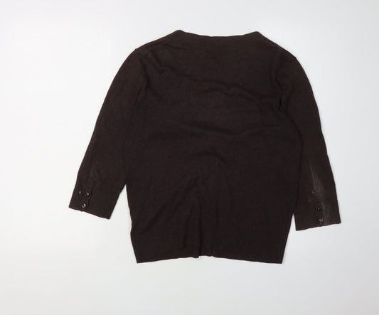 Gap Women's Brown V-Neck Cardigan M