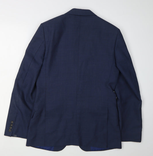 Mens UK Size 36 Marks and Spencer Regular Blue Suit Jacket