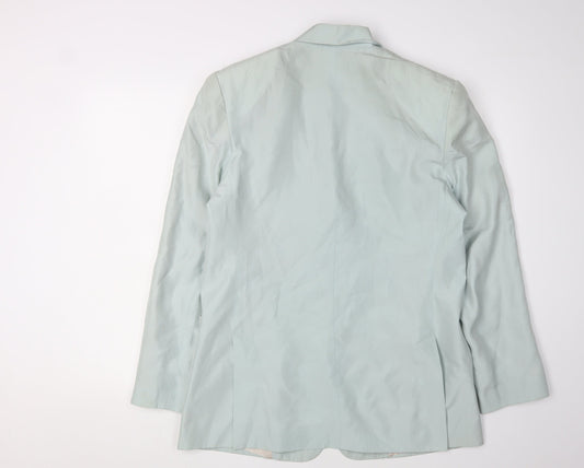 United Colors of Benetton Women’s Blue Silk Blazer Size 16
