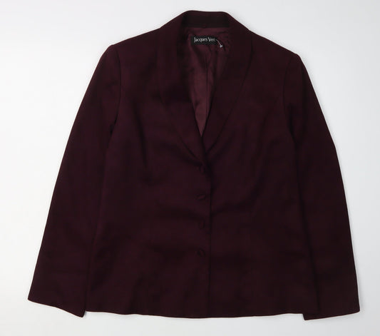 Womens UK Size 12 Jacques Vert Regular Purple Blazer