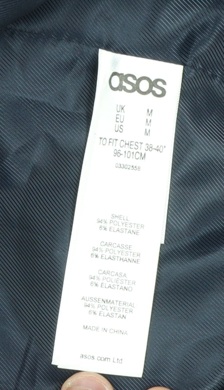 ASOS Men's Black Long Blazer Jacket, Size 38-40
