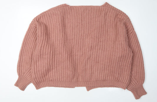 Womens UK Size 6/8 Missguided Pink Cardigan Jumper