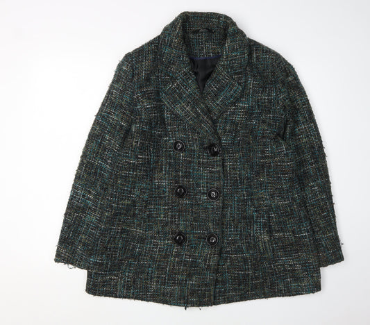 Bonmarché Women's Multicolour Pea Coat Size 14 - Classic Elegance