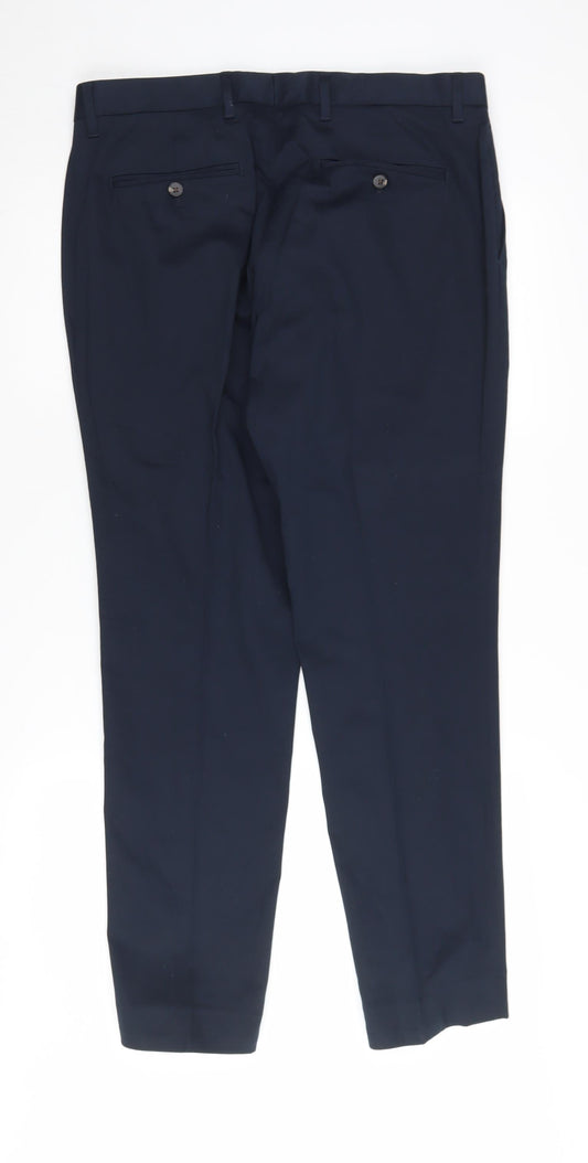 Next Men's Blue Regular Trousers - Size 34