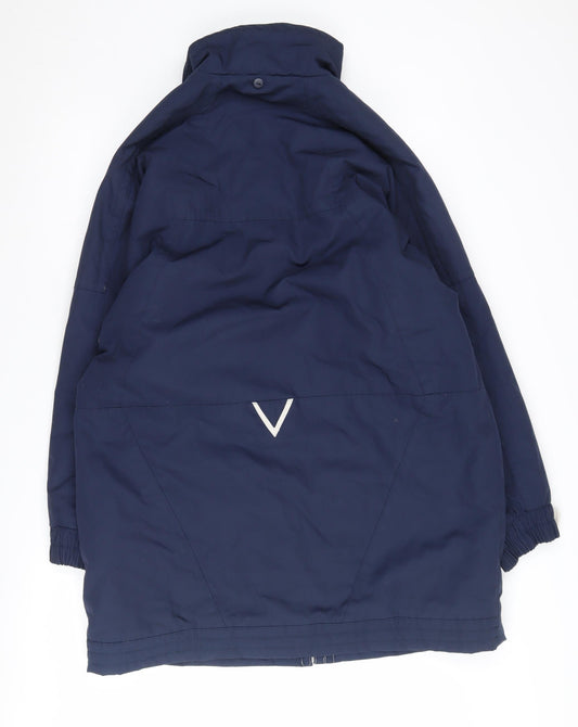 Womens UK Size 16 David Barry Blue Parka Coat