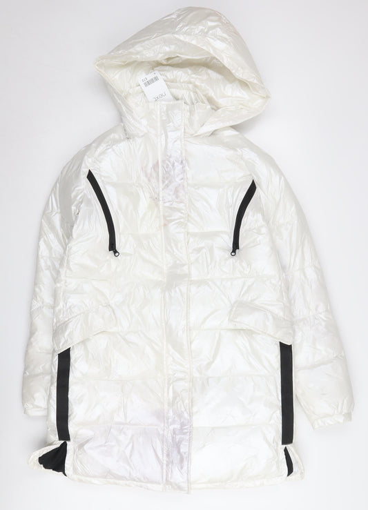 Womens UK Size 8 NEXT White Puffer Jacket