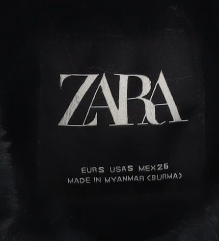 Womens UK Size 8 Zara Black Puffer Jacket