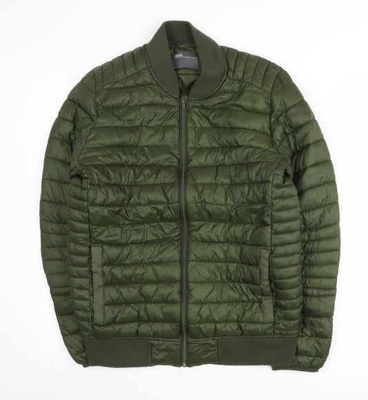 Mens UK Size S ASOS Green Puffer Jacket