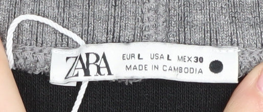 Womens UK Size L Zara Grey Pullover Jumper