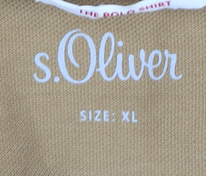 s.Oliver Men's Brown Polo Shirt XL