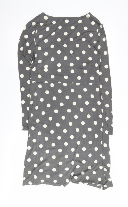 Joules Women's Grey Polka Dot Dress, Size L