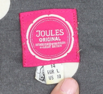 Joules Women's Grey Polka Dot Dress, Size L