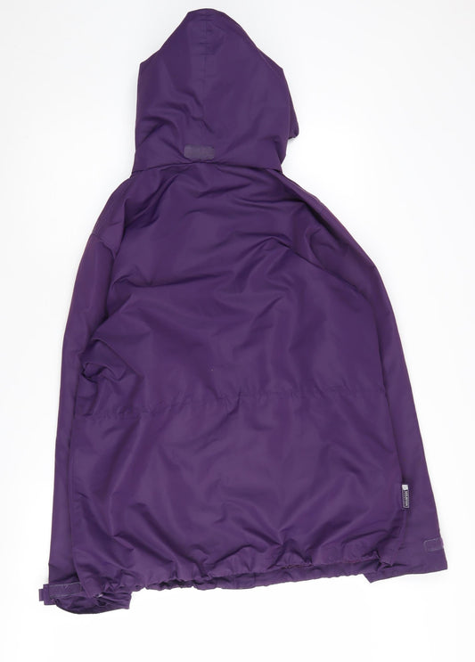 Womens UK Size 14 Mountain Essentials Purple Parka Coat