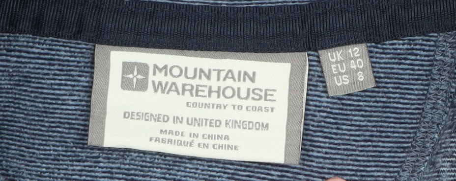 Womens UK Size 12 Mountain Warehouse Blue Pullover Sweatshirt