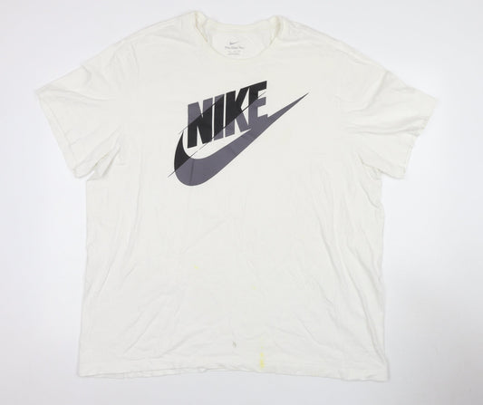 Nike Men's White 2XL Sport T-Shirt with Logo