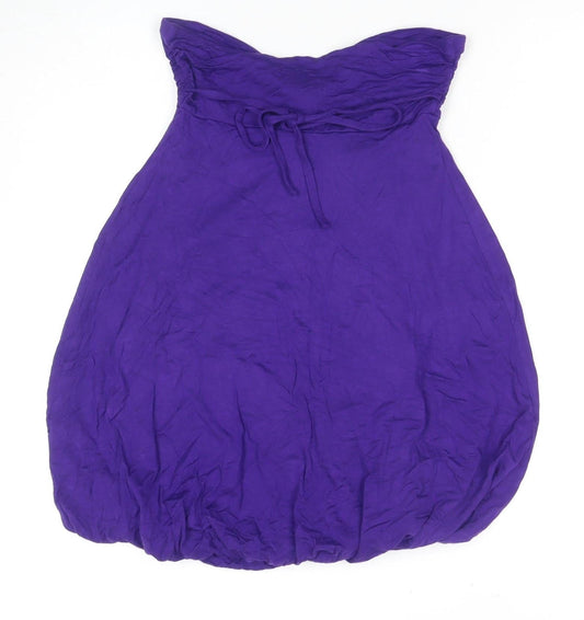 Jane Norman Women's Purple A-Line Strapless Dress Size 10