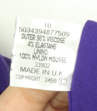 Jane Norman Women's Purple A-Line Strapless Dress Size 10