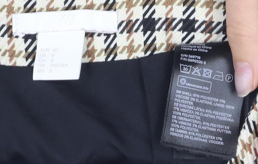 H&M Women's Multicoloured A-Line Skirt Size 12