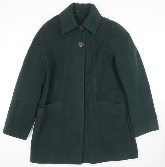 Womens UK Size 14 BHS Green Overcoat